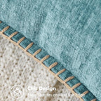 MIULEE Pack of 2 Couch Throw Pillow Covers 16x16 Inch Smoke Blue Farmhouse - Image 2