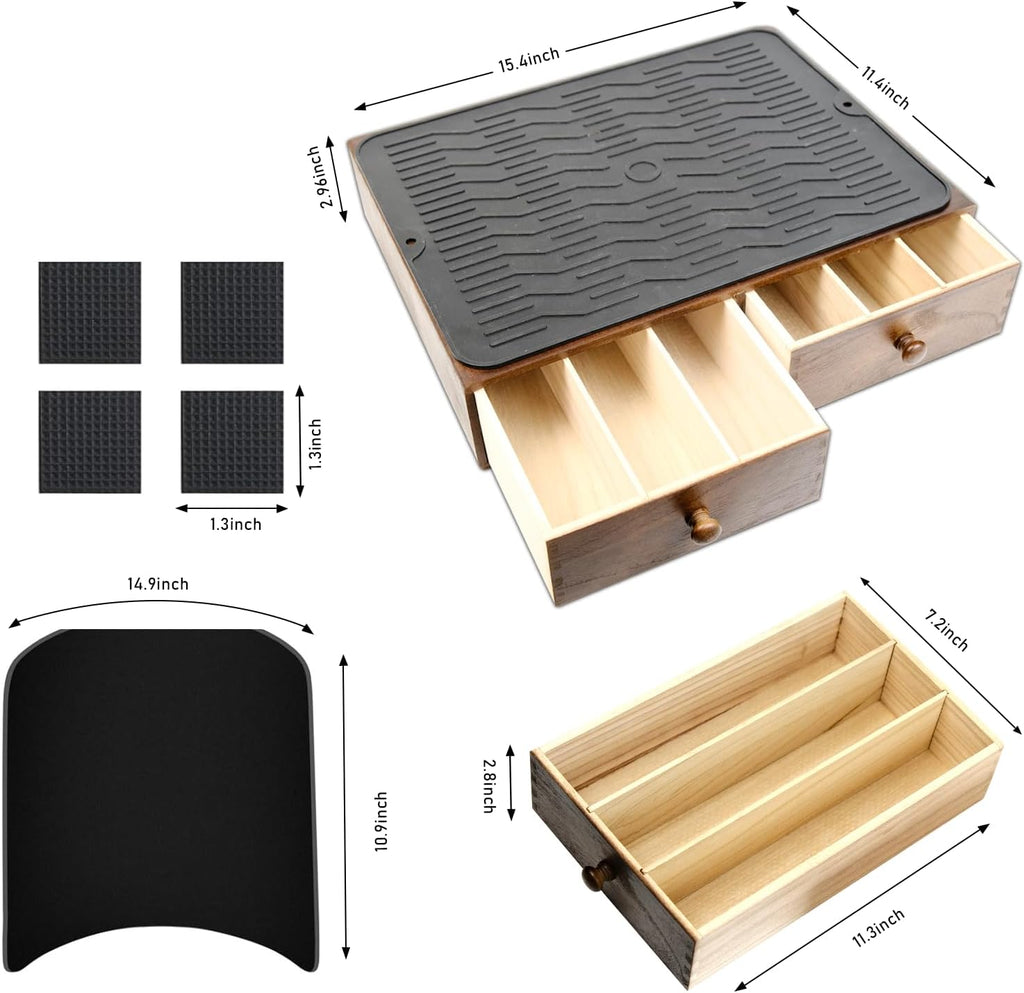 Coffee Pod Holder Storage Wooden Organizer for Countertop (30 Pods)