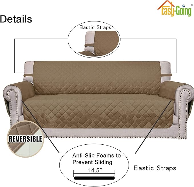 Easy-Going Reversible Loveseat Couch Cover - Image 3