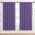 NICETOWN Bedroom Window Curtain Panels, Lilac Purple, 2 Panels, 62 in x 72 in by NICETOWN