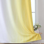 Estelar Textiler Yellow and Greyish White Blackout Curtains - Image 6