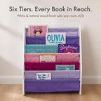 Humble Crew Kids Bookshelf, Montessori Front Facing Toddler Bookcase 4 Tier