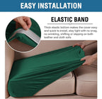 H.VERSAILTEX Velvet Stretch Couch Cushion Cover Plush Cushion Slipcover - Image 4