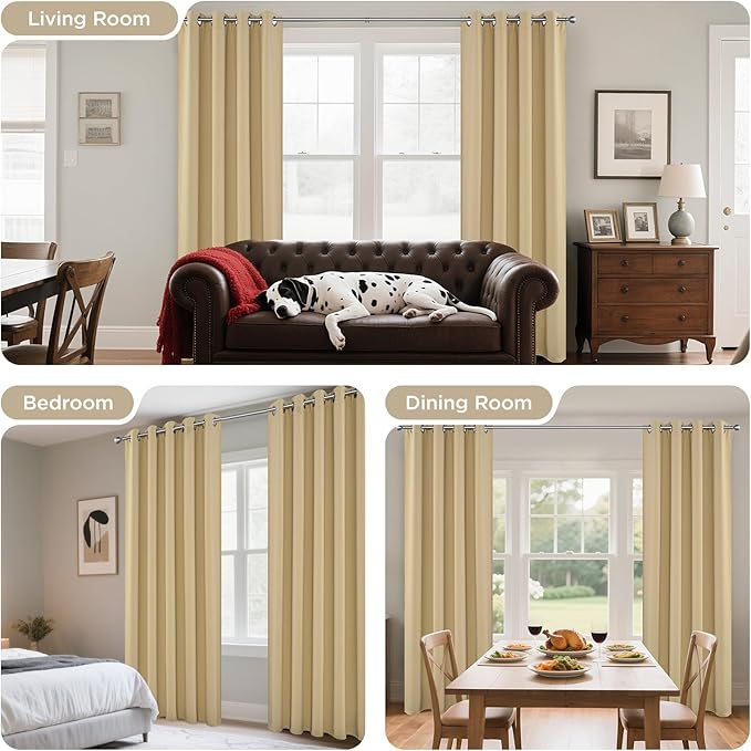 Joydeco Blackout Curtains 95 Inch Length 2 Panels Set, Thermal Insulated Long - Image 6