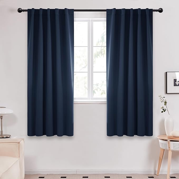 Deconovo Blackout Curtains, Thermal Insulated, W42 x L63 2 Panels, Back Tab by Deconovo