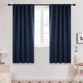 Deconovo Blackout Curtains, Thermal Insulated, W42 x L63 2 Panels, Back Tab by Deconovo