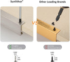 Finger Pull for Cabinets Kitchen Drawer knobs Low Profile Door Dresser Bathroom Long Cupboard Cabinet Pulls Handles Aluminum 6 Pack Brushed Nickel 7.87" Easy Installation