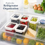 Kitchen Storage Containers, Set of 6, Food Organization and Storage Solution