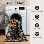 Rugflix 5x7 Floral Area Rug for Living Room, Machine Washable Rugs - Image 5