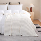White Fleece Throw Blanket 50”×70” - Image 3