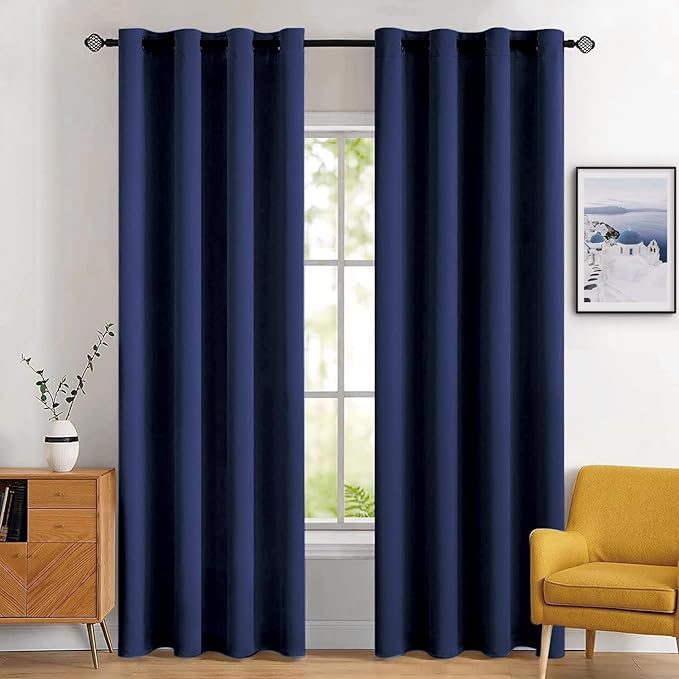 MIULEE Blackout Room Darkening Curtains Thermal Insulated Drapes Solid Window by MIULEE