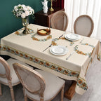 Zobesta Beige Vinyl Tablecloth Rectangular 86x55 PVC Sunflower Plastic