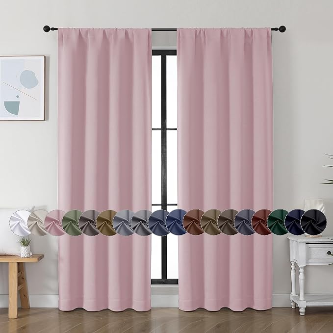 Simplebrand Ava Blush Blackout Curtains by Simplebrand