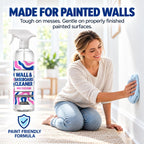 812 Wall & Baseboard Cleaner Spray – Safely Cleans Painted Walls, Baseboards, Ceiling Fans, Doors & More | Family & Pet Friendly | Made in America | 24oz.