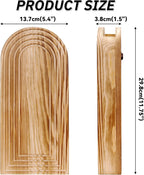 2 Pack Wall Wooden Vases with Pampas Grass – Boho Decor for Living Room, Modern Farmhouse Entryway or Bathroom, Rustic Art for Home Decoration