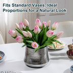 Bailikang 20PCS Fake Tulips Artificial Tulip Silk Flowers Fake PU Bouquet Artificial Flowers Faux Flowers with Gift Box Soft Faux Tulips Bouquets Arrangements for Party Wedding Home