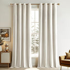 MIULEE Elegant Velvet Curtains Ivory Grommet Curtains Thermal Insulated by MIULEE