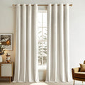 MIULEE Velvet Curtains Ivory Elegant Grommet Curtains Thermal Insulated by MIULEE
