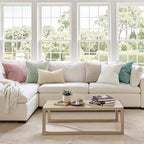 MIULEE Pack of 2 Couch Throw Pillow Covers 20x20 Inch Light Green Modern Boho - Image 2