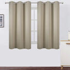 LEMOMO Beige Thermal Blackout Curtains/38 x 54 Inch/Set of 2 Panels Room by Lemomo