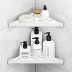 Shower Caddy Storage, Triangle Corner Shelf with Adhesive Hook