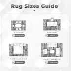 Area Rugs 6x9 for Living Room: Washable Rug Modern Abstract Neutral Soft - Image 8