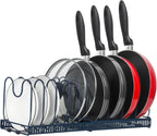 ROOHUA Pot and Pan Lid Organizer Rack for Under Cabinet, 12"-23" Expandable