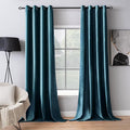 MIULEE Blue Velvet Curtains 108 Inches Length Extra Long Blackout Curtains by MIULEE