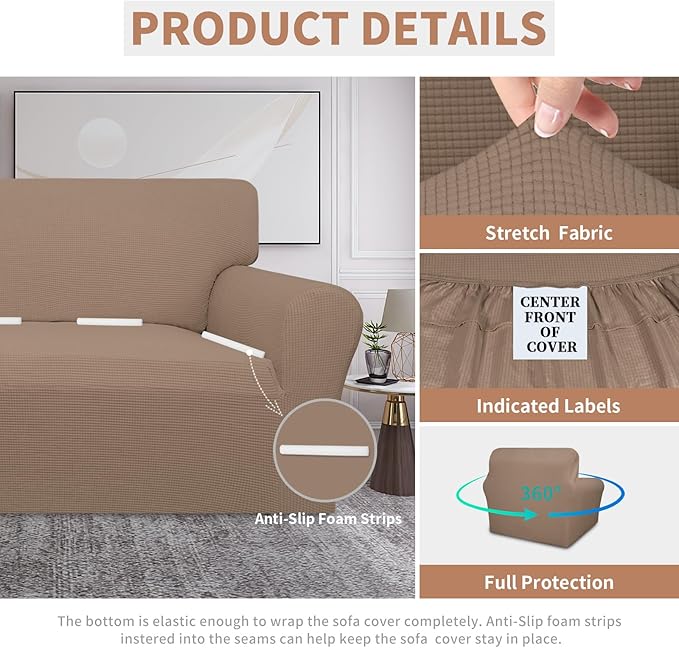 Easy-Going 100% Waterproof Oversized Chair Couch Cover, Dual Waterproof Sofa - Image 4
