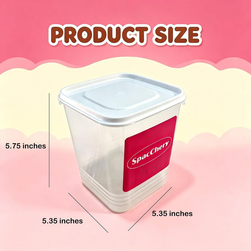 Dry Food Storage Containers, 2.7L /95 oz Plastic Food Storage Containers for Kitchen and Pantry Organization for Cereal, Berries, Baking Supplies,Flour and Sugar,BPA Free,Reusable Container