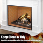Fireplace Tray,Rectangle Fireplace Pan Extend Up to 31'' Length,Adjustable Ash Pan with Handles for Fireplace Grate Ash Collection,13'' Front to Back,Include a Cleaning Brush
