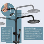 Aolemi Outdoor Shower SUS304 Outside Kit Handheld Tub Spout Matte Black