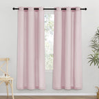 NICETOWN Blush Pink Linen Curtains by NICETOWN