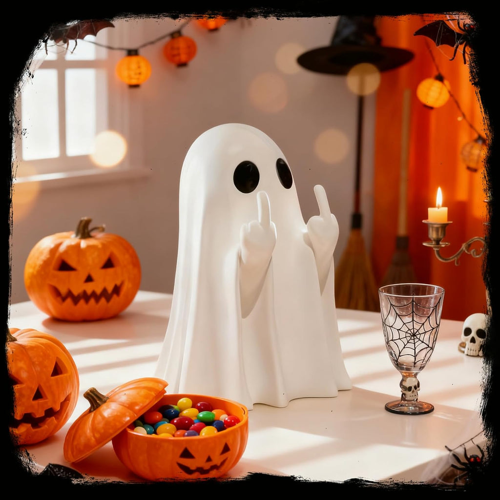 Halloween Ghost Figurine White Decorative Cute Finger Ghost Ornaments