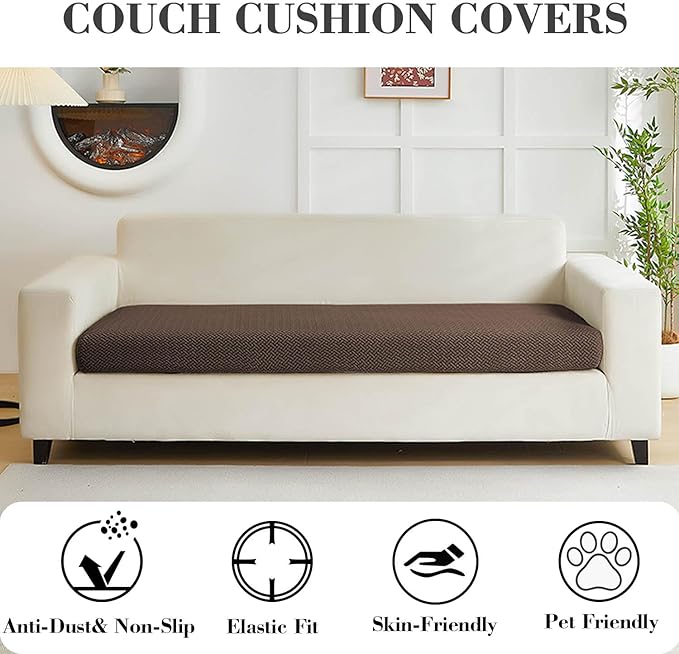 Couch Covers for 3 Cushion Sofa Pet Friendly Couch Cushion Covers Universal - Image 3
