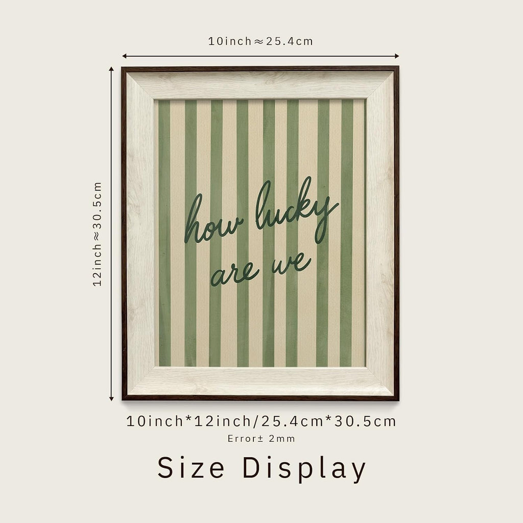 razliubit Green Cute Framed Wall Art Prints, Replaceable Wall Decors for Room Aesthtic, Small Framed Artwork Oil Painting for Bedroom Bathroom Kitchen Office Decor(10"x12")