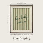 razliubit Green Cute Framed Wall Art Prints, Replaceable Wall Decors for Room Aesthtic, Small Framed Artwork Oil Painting for Bedroom Bathroom Kitchen Office Decor(10"x12")