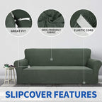 ZNSAYOTX 1 Piece Jacquard Chair Slipcovers - Image 5