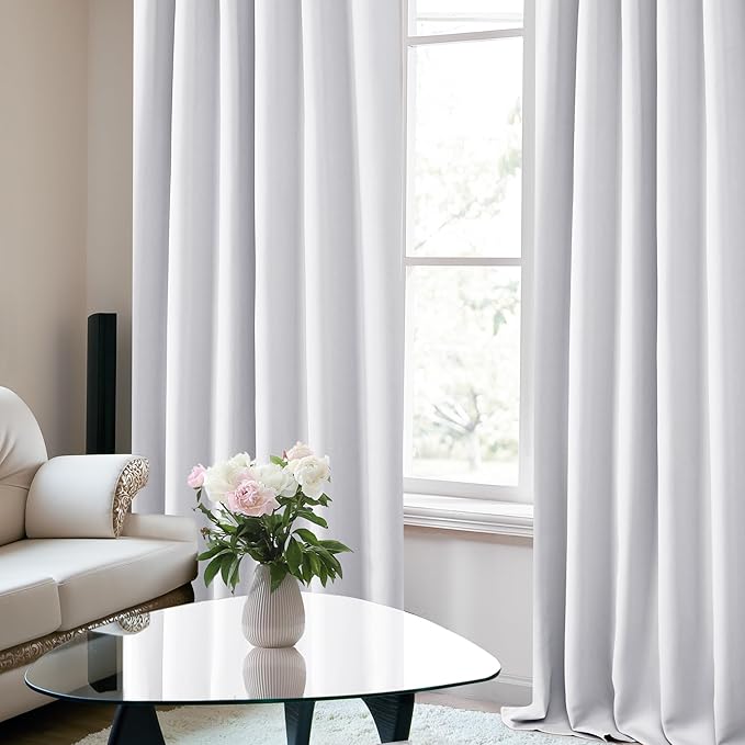Deconovo Blackout Curtains, Thermal Insulated, W52 x L63 2 Panels, Back Tab - Image 5