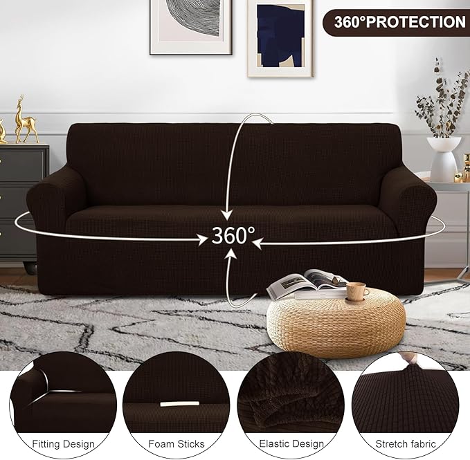 U-NICE HOME Stretch Couch Cover Sofa Cover Sofa Slipcover Furniture Protector - Image 3
