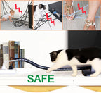 Black Computer Cable Management Wire Cover Electrical Cord Hider Solutions 2 PCS, VIWIEU Tangle Sprial Cable Tube with 4 Adhesive Cable Clips for TV Laptop Floor Home & Office