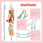 CERETIA 80" Stuffed Animal Organizer Chain, Corner Storage,Baby Blue,2pc