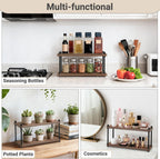 Mkono Coffee Station Organizer, 2 Tier Mug Shelf Coffee Bar Accessories