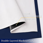 Yakamok 100% Blackout Curtain Panels 63 inches Cold and Light Blocking Drapes - Image 5