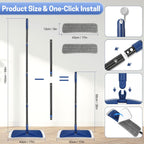 BUVE Microfiber Flat Mop for Hardwood Floors Cleaning