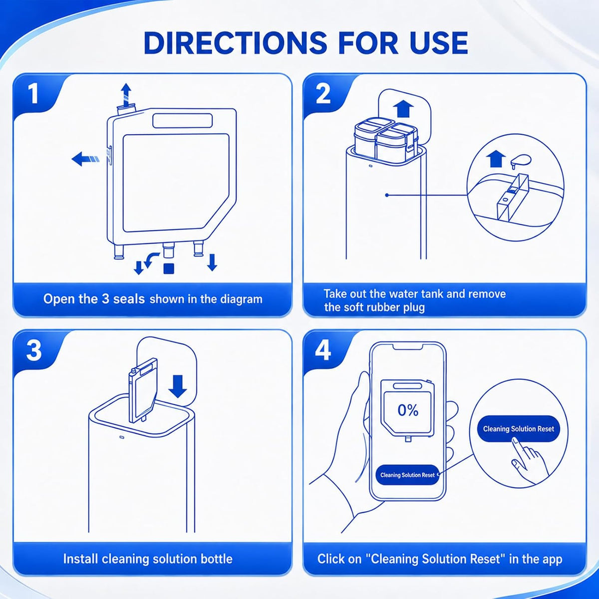 3 pcs Robot Vacuum Cleaning Solution for Dreame L10s Ultra