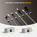 Magnetic Cable Clips 5 Pack,Charger Organizer for Metal Surfaces
