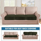 H.VERSAILTEX Velvet Stretch Couch Cushion Cover Plush Cushion Slipcover - Image 3