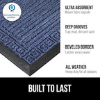GORILLA GRIP 100% Waterproof All-Season WeatherMAX Doormat 35x23, US Designed - Image 2