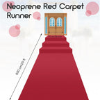 Boao 20 X 2.3 Ft Neoprene Carpet Runner Dark Red, Non Slip Rubber Backed